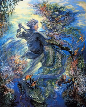 ファンタジー Painting - JW 人魚の愛のために ファンタジー